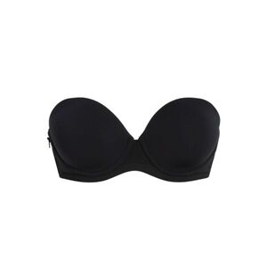 L*Space Black Strapless Bikini Top w Adjustable Straps